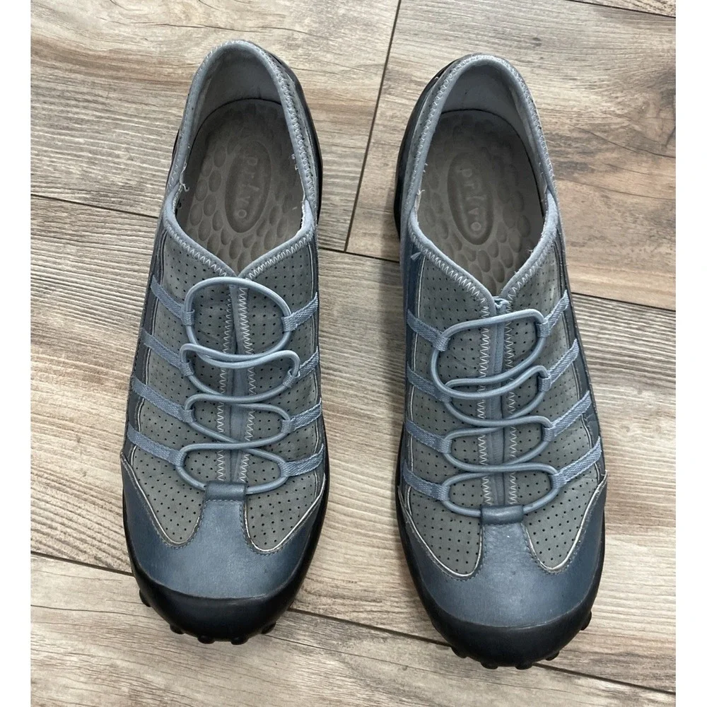 Privo by Clarks Womens Size 10 Slip On Sneaker Shoes Blue Gray Suede 75777